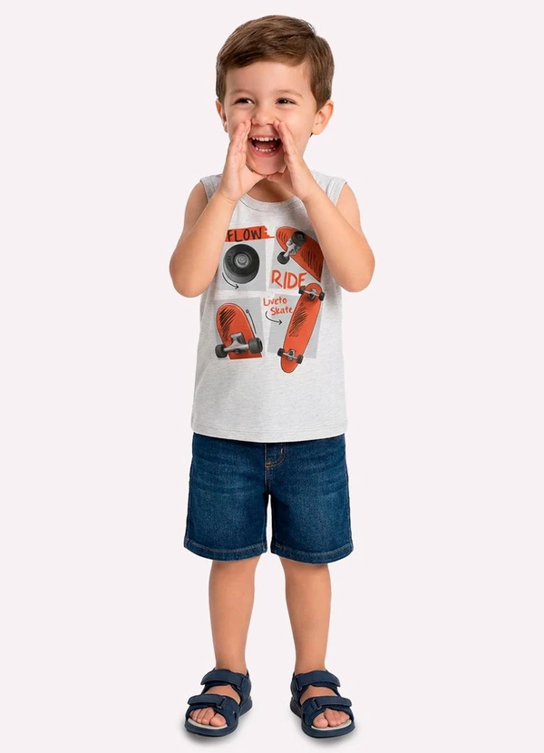 Kyly - Regata Infantil Menino Skate Cinza