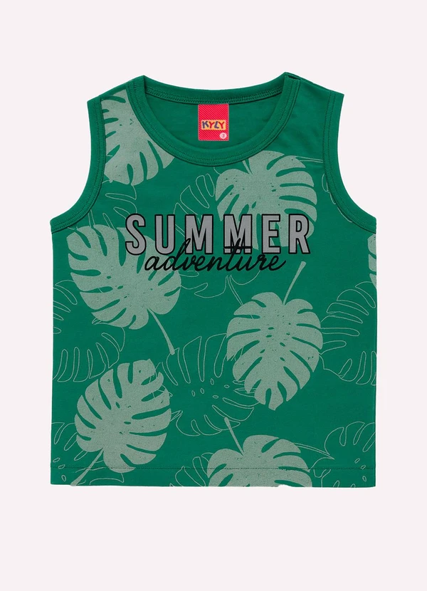 Kyly - Regata Infantil Menino Summer Lettering Verde
