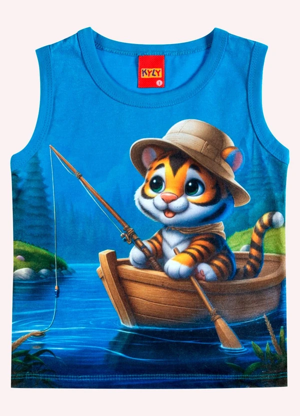 Kyly - Regata Infantil Menino Tigre Azul