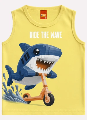Kyly - Regata Infantil Menino Tubarão Amarelo - KYLY