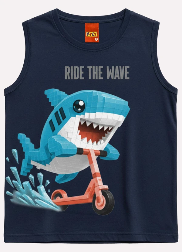 Kyly - Regata Infantil Menino Tubarão Azul