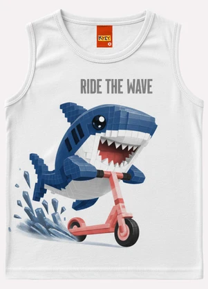 Kyly - Regata Infantil Menino Tubarão Branco - KYLY