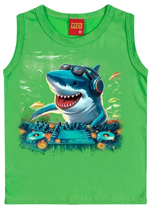 Kyly - Regata Infantil Menino Tubarão Verde - KYLY