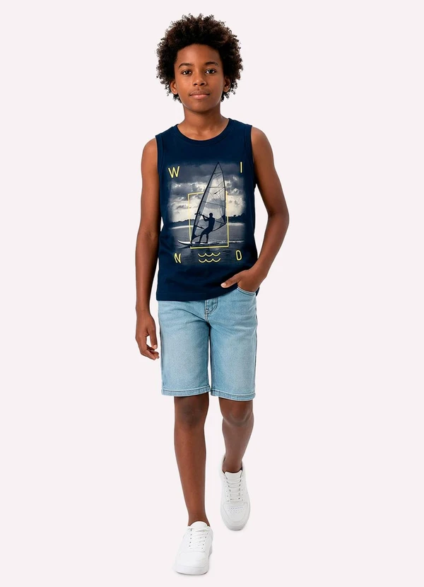Kyly - Regata Infantil Menino Windsurf Azul
