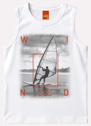 Kyly - Regata Infantil Menino Windsurf Branco - KYLY