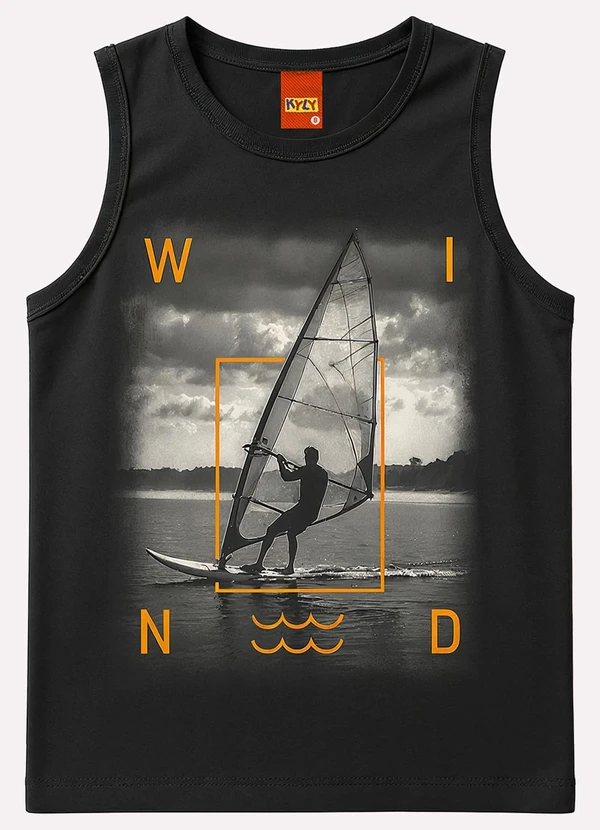 Kyly - Regata Infantil Menino Windsurf Cinza
