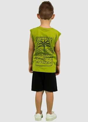 Turminha - Regata Infanto-Juvenil Meia Malha Verde - TURMINHA