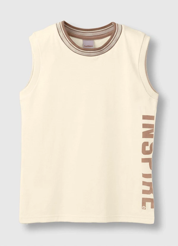 Carinhoso - Regata Inspire em Malha Off White
