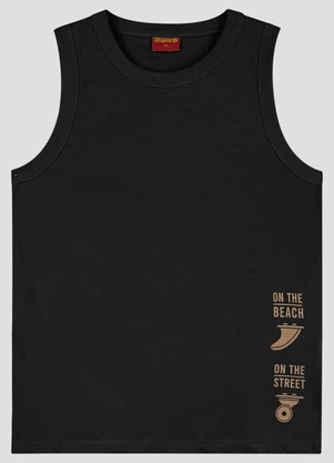 Based. - Regata Juvenil Masculina Meia Malha Preto - BASED.