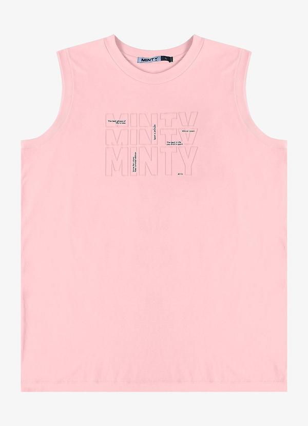 Minty - Regata Juvenil Meia Malha Masculina Rosa 1