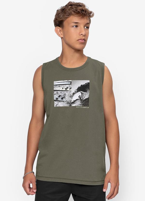 Minty - Regata Juvenil Meia Malha Masculina Verde