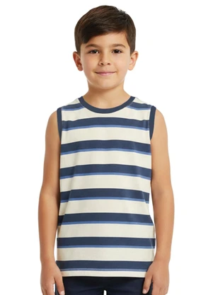 Malwee Kids - Regata Listrada em Malha Azul Marinho - MALWEE KIDS