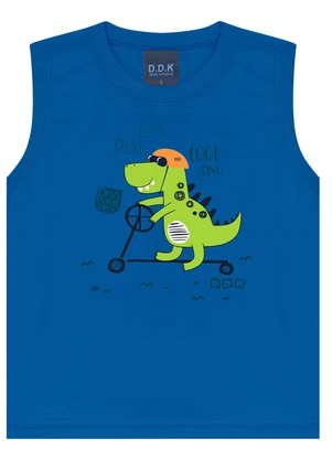 Ddk - Regata Machão Infantil Dino Let¿S Play  Azul - DDK