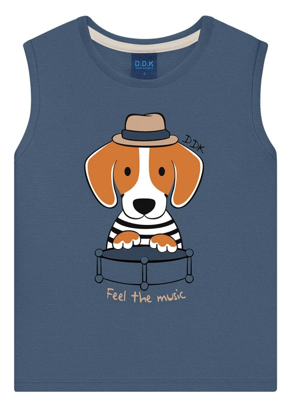 Ddk - Regata Machão Infantil Menino Azul