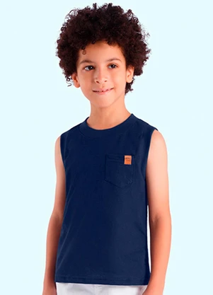 Ddk - Regata Machão Infantil Menino Azul - DDK