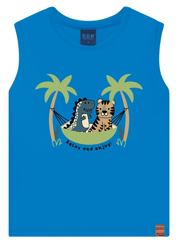 Ddk - Regata Machão Infantil Menino Azul