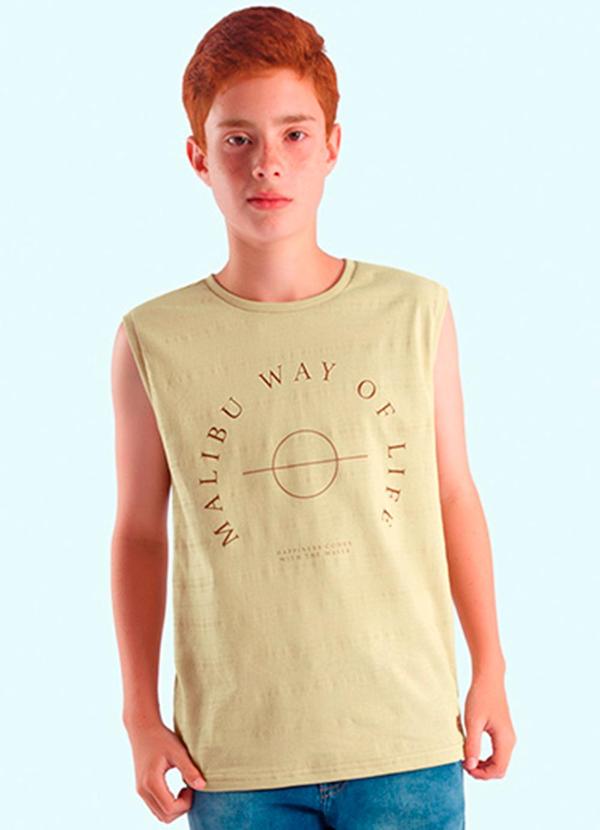 Ddk - Regata Machão Infantil Menino Bege