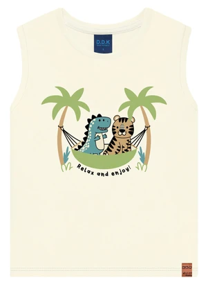 Ddk - Regata Machão Infantil Menino Branco - DDK