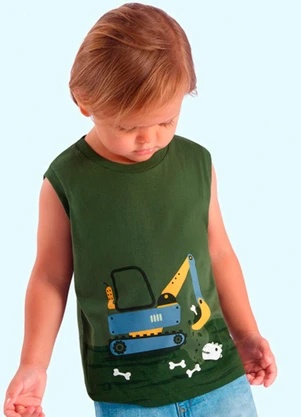 Ddk - Regata Machão Infantil Menino Verde - DDK