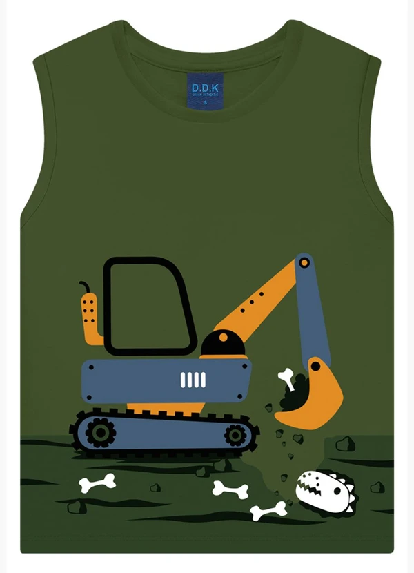 Ddk - Regata Machão Infantil Menino Verde 3