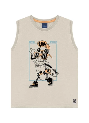 Ddk - Regata Machão Infantil Skate Nyc Cool 1982  Bege - DDK