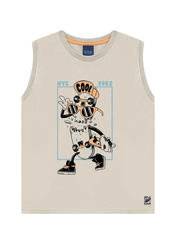 Ddk - Regata Machão Infantil Skate Nyc Cool 1982 Bege