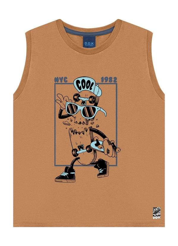 Ddk - Regata Machão Infantil Skate Nyc Cool 1982 Bege