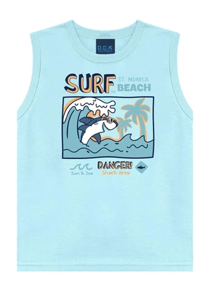 Ddk - Regata Machão Infantil Surf Beach  Azul - DDK