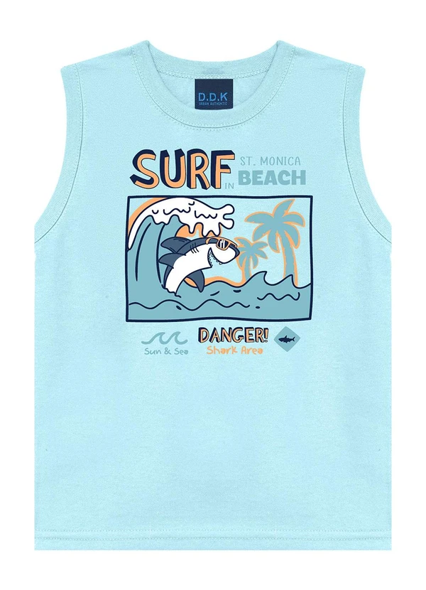 Ddk - Regata Machão Infantil Surf Beach Azul