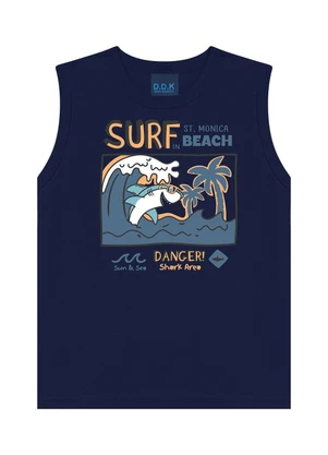 Ddk - Regata Machão Infantil Surf Beach  Azul  - DDK