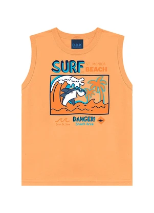 Ddk - Regata Machão Infantil Surf Beach  Laranja - DDK