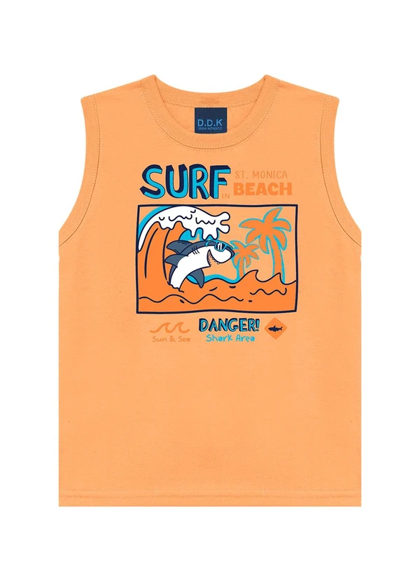 Ddk - Regata Machão Infantil Surf Beach Laranja