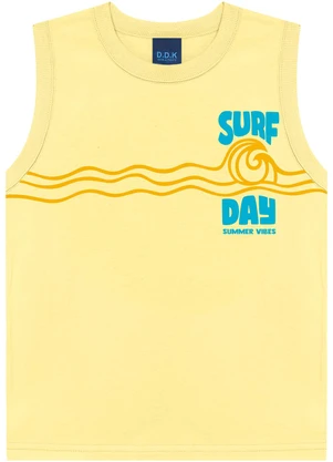 Ddk - Regata Machão Infantil Surf Day  Amarelo - DDK