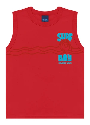 Ddk - Regata Machão Infantil Surf Day  Vermelho - DDK
