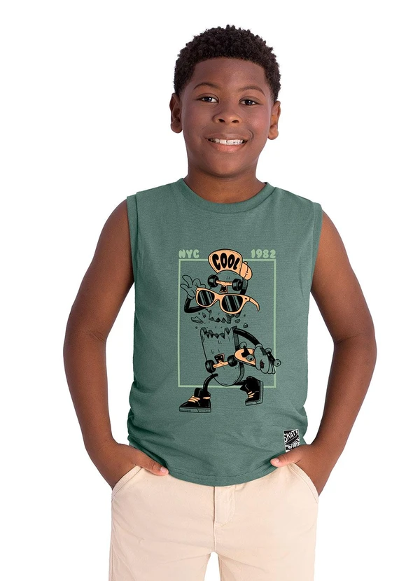 Ddk - Regata Machão Skate Nyc Cool 1982 Verde
