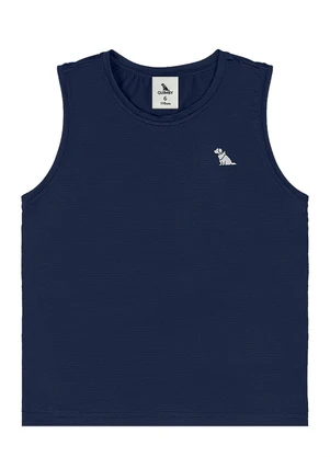 Quimby - Regata Malha Dry Fit Aplique Refletivo Azul - QUIMBY