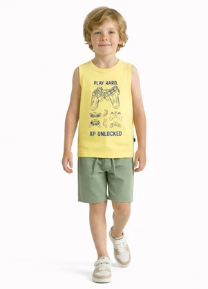 Pulla Bulla - Regata Meia Malha Amarelo - PULLA BULLA
