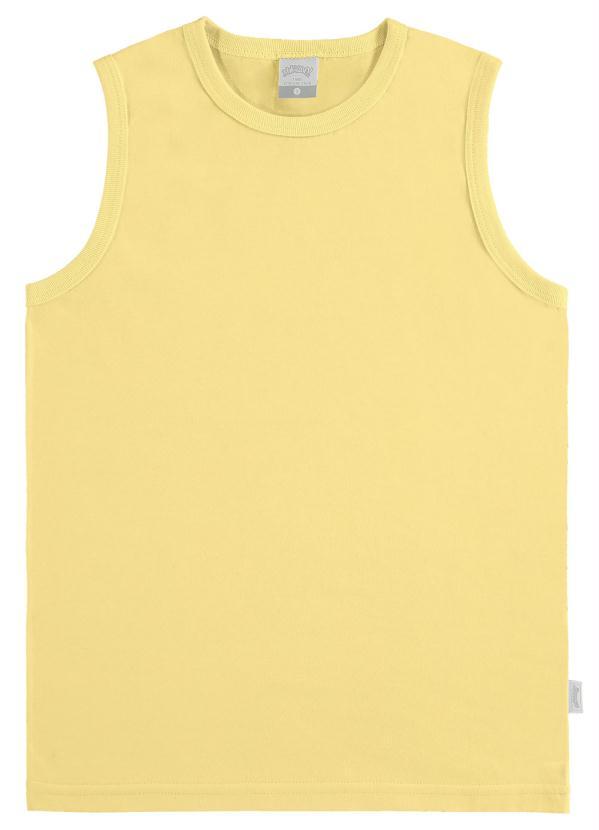 Alakazoo - Regata Meia Malha Básica Amarelo