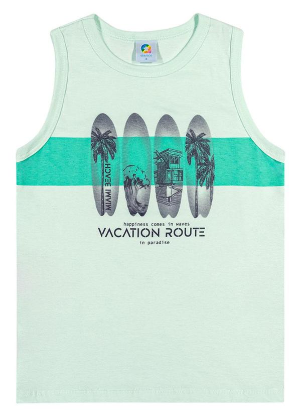 Alenice - Regata Meia Malha Rota de Férias Menino Verde 1