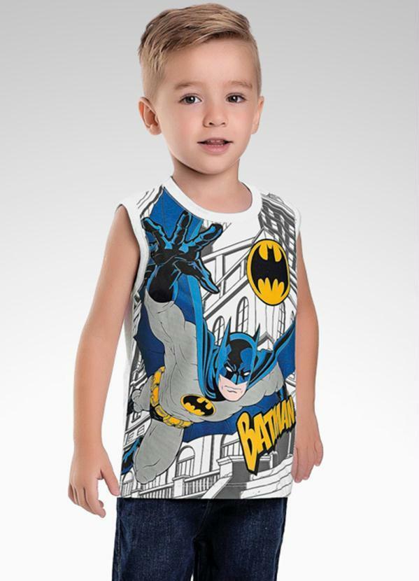 Batman - Regata Menino Batman Branco