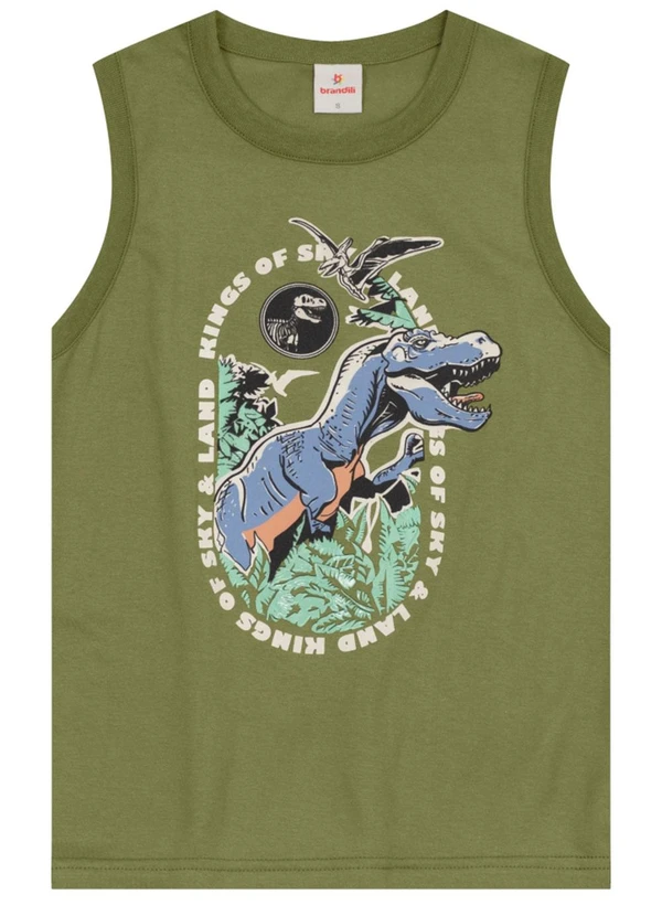 Brandili - Regata Menino de Dinossauro em Gel Verde