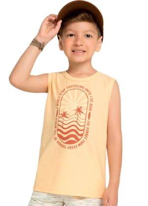 Marlan - Regata Menino em Meia Malha Flamê Amarelo - MARLAN
