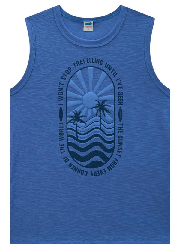 Marlan - Regata Menino em Meia Malha Flamê Azul