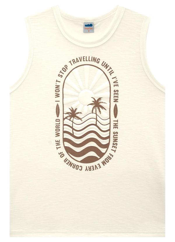 Marlan - Regata Menino em Meia Malha Flamê Bege 1