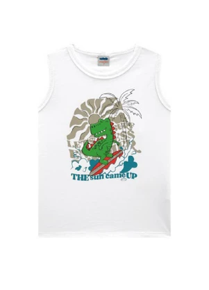 Marlan - Regata Menino em Meia Malha Penteada Branco - MARLAN