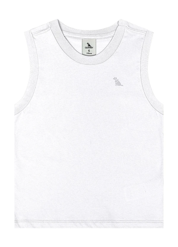 Quimby - Regata Menino Meia Malha Branco