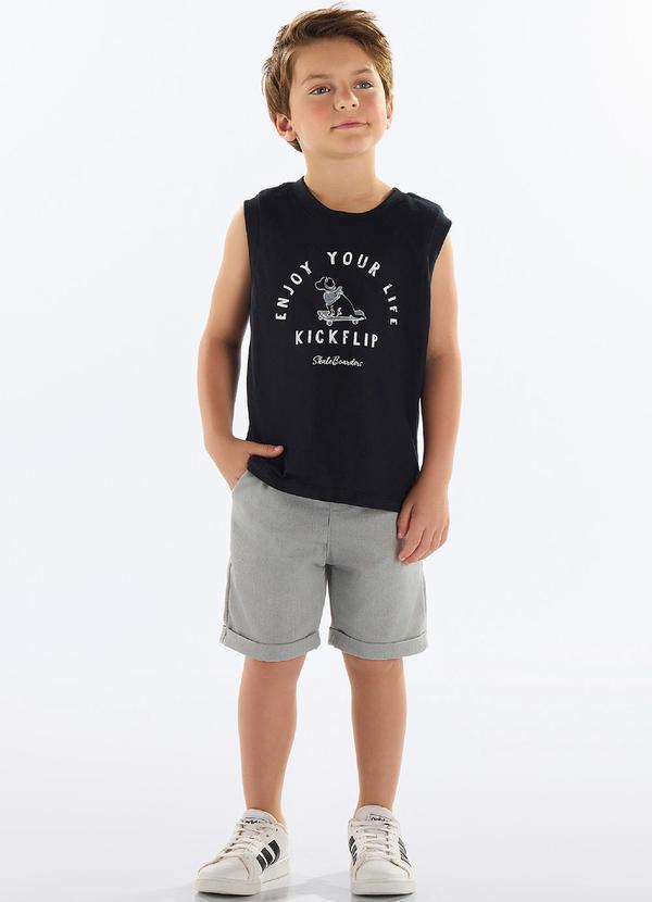 Quimby - Regata Menino Meia Malha Preto 2