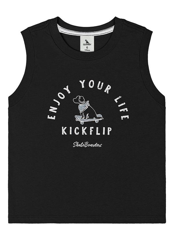 Quimby - Regata Menino Meia Malha Preto 3