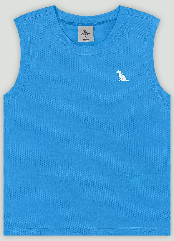 Quimby - Regata Move Infantil em Malha Dry Fit Quimby Azul