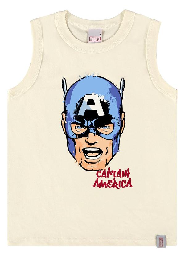 Malwee Kids - Regata Off White Capitão América® Menino